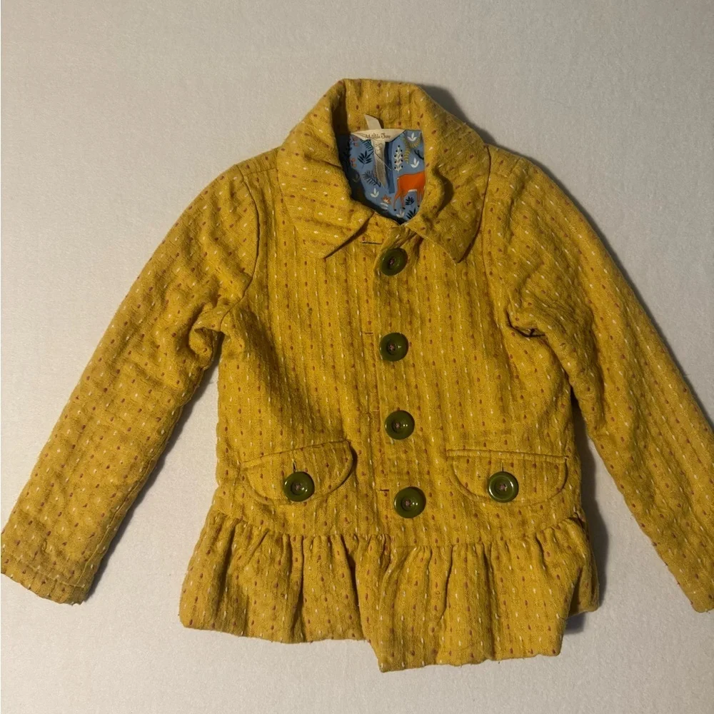 Matilda Jane Yellow Kids Blazer with Button Accents